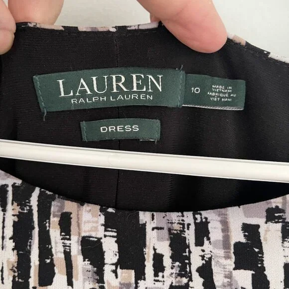 Lauren Ralph Lauren Black and White Midi Dress - Picture 2 of 3